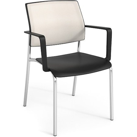 United Chair Co Chair, w/Arms, MeshBack, 22-1/4inx22-1/4inx33in, Cabaret/BK,  UNCF32ECQA02